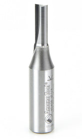 Amana Tool 45408 Solid Carbide Cutting Edge Straight Plunge High Production 1/4 D x 3/4 CH x 2-1/2 Long 1/2 Inch SHK Router Bit